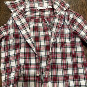 Janie and Jack Red and Blue Plaid Shirt